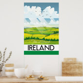 Ierland voor een briefkaart voor break-reizen poster (Keuken)