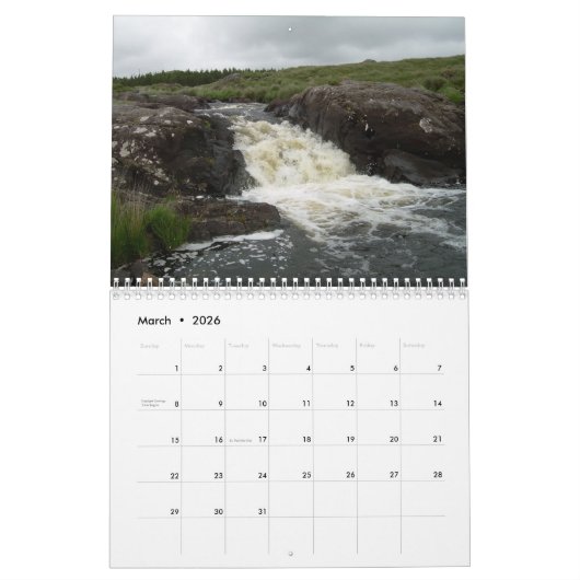 Ierland wandkalender kalender (Mar 2026)