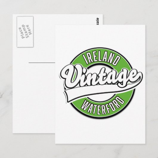 Ierland Waterford vintage logo Briefkaart (Voorkant / Achterkant)