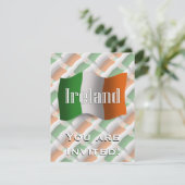 Ierland Waving Flag Kaart (Staand voorkant)