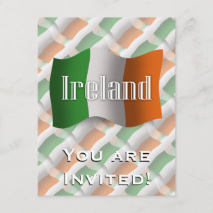 Ierland Waving Flag Kaart