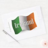 Ierland Waving Flag Rechthoekige Sticker (Envelop)