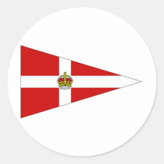 Ierland wimpel ronde sticker (Voorkant)