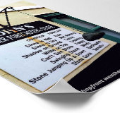 Ierland winkelfront, weervoorspelling steen poster (Hoek)