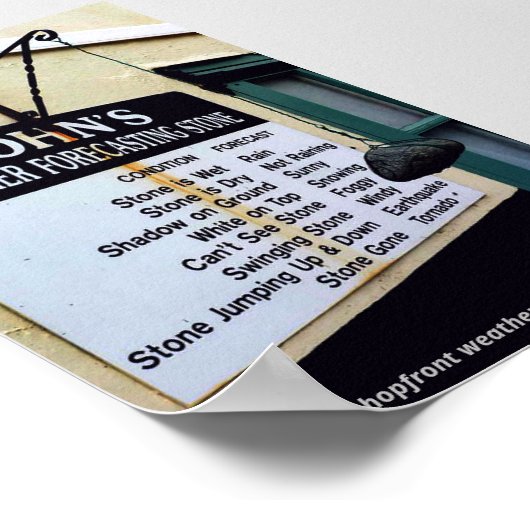 Ierland winkelfront, weervoorspelling steen poster (Hoek)