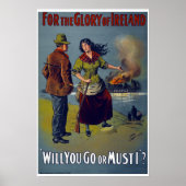 Ierland WW1 poster werving Brits leger (Voorkant)
