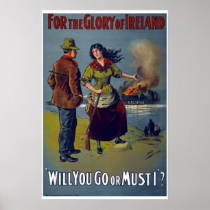 Ierland WW1 poster werving Brits leger