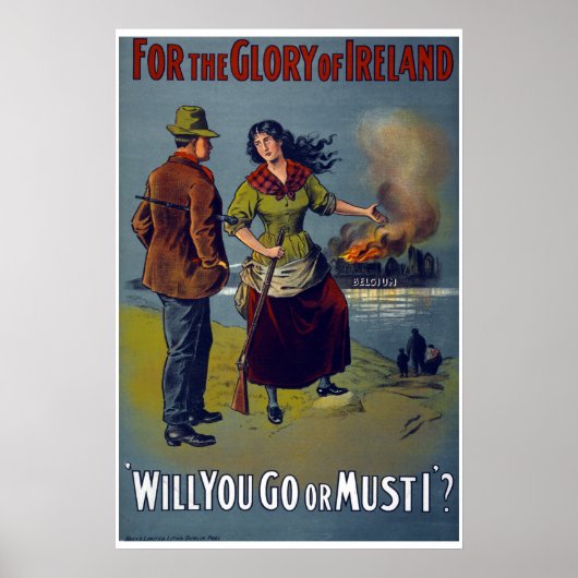 Ierland WW1 poster werving Brits leger (Voorkant)
