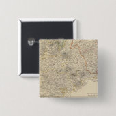 Ierland - zuid - blad vierkante button 5,1 cm (Voorkant /achterkant)