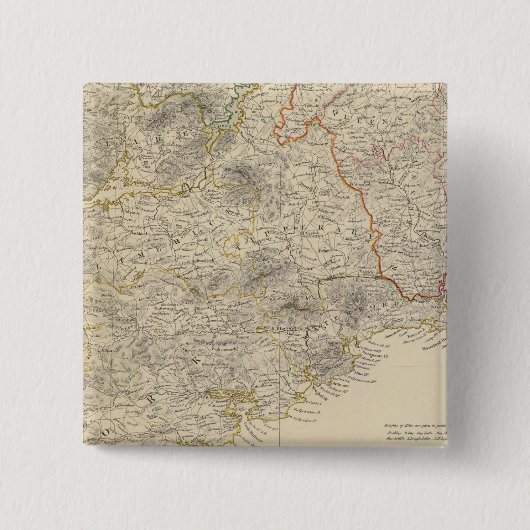 Ierland - zuid - blad vierkante button 5,1 cm (Voorkant)