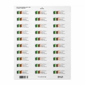 ierland zwaaiende vlag etiket (Full Sheet)
