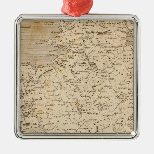 IerlandMap door Arrowsmith Metalen Ornament (Voorkant)