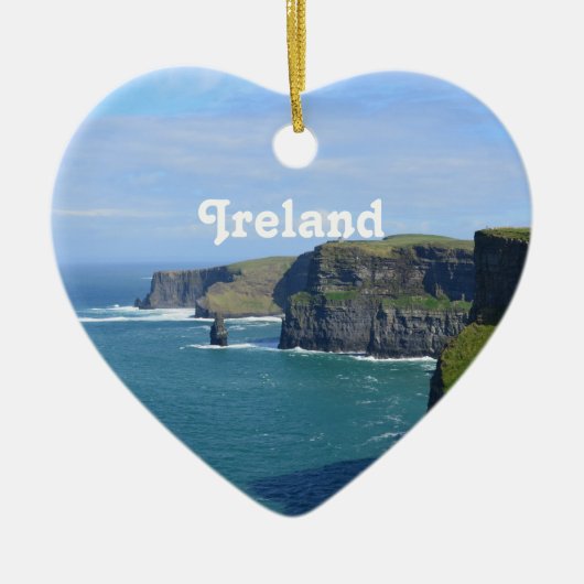 Ierland's Cliffs of Moher Keramisch Ornament (Voorkant)