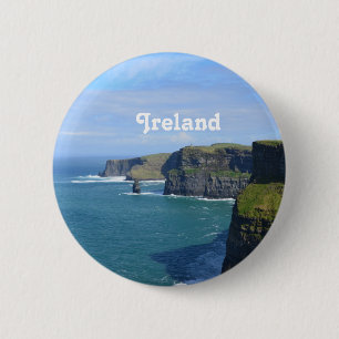 Ierland's Cliffs of Moher Ronde Button 5,7 Cm
