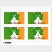 Ierland's Flag en Shamrock Gifts Rechthoekige Sticker (Vel)