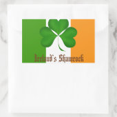 Ierland's Flag en Shamrock Gifts Rechthoekige Sticker (Tas)