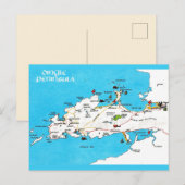 Ierland's Schiereiland Dingle Vintagekaart Briefkaart (Voorkant / Achterkant)