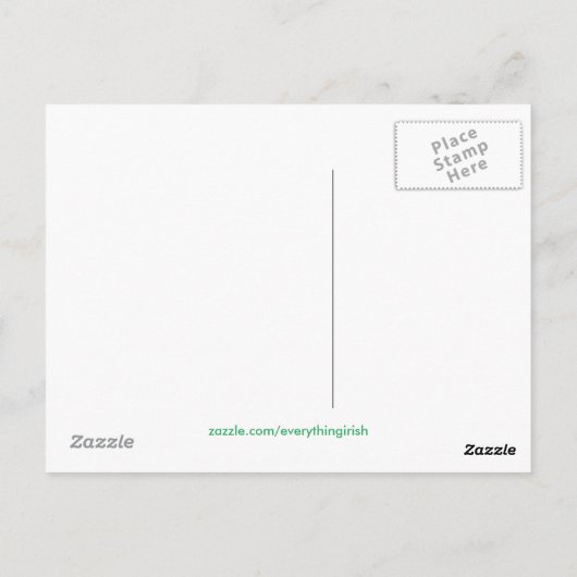 Iers afbeelding voor briefkaart (Achterkant)