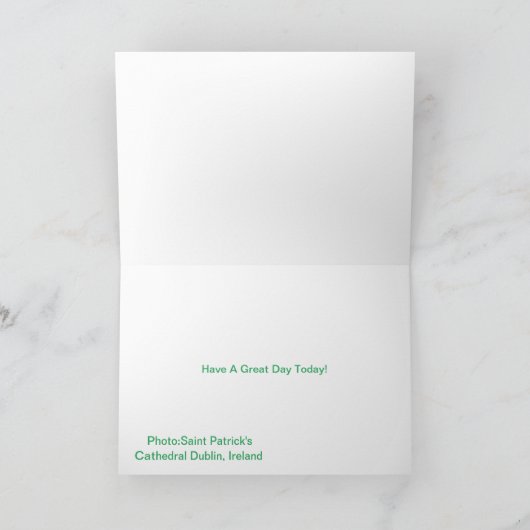 Iers afbeelding voor het wenskaart van Birthday Kaart (Binnen)