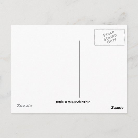 Iers afbeelding voor klassieke witte mok briefkaart (Achterkant)