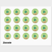 Iers als Hell Dancing Shamrock Ronde Sticker (Vel)