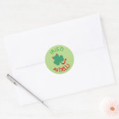 Iers als Hell Dancing Shamrock Ronde Sticker (Envelop)