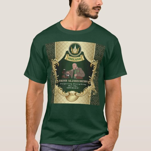 Iers Alzheimer Grappig St. Paddy Bende T-Shirt (Voorkant)