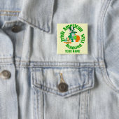 Iers Amerikaans drink team, St Patrick's day Vierkante Button 5,1 Cm (In situ)