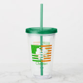 Iers Amerikaans gepersonaliseerd Acryl Drinkbeker (Voorkant)