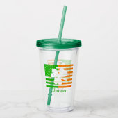 Iers Amerikaans gepersonaliseerd Acryl Drinkbeker (Achterkant)