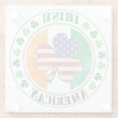 Iers Amerikaans Glazen Onderzetter (Achterkant)