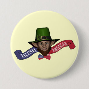 Iers Amerikaans grappig patriottisch Ronde Button 7,6 Cm