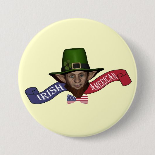 Iers Amerikaans grappig patriottisch Ronde Button 7,6 Cm (Voorkant)