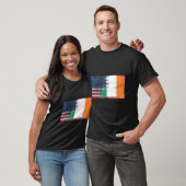 Iers Amerikaans Half Ierland Half Amerika Vlag Shi T-shirt (Unisex)