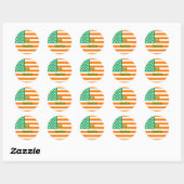 Iers Amerikaans Ronde Sticker (Vel)