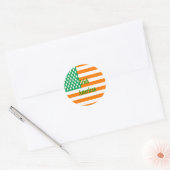 Iers Amerikaans Ronde Sticker (Envelop)