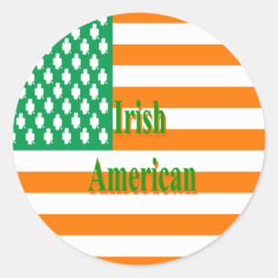 Iers Amerikaans Ronde Sticker