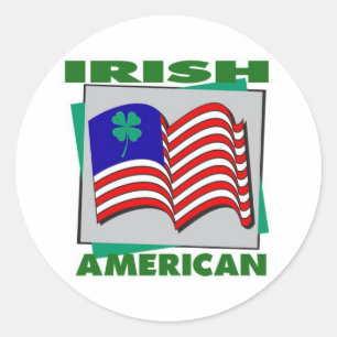 Iers Amerikaans Ronde Sticker