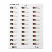 Iers-Amerikaanse golfvlag Etiket (Full Sheet)
