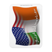 Iers-Amerikaanse golfvlag Magneet (Verticaal)