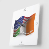 Iers-Amerikaanse golfvlag Vierkante Klok (Hoek)