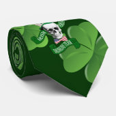 Iers-Amerikaanse groene shamrock Stropdas (Opgerold)