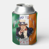 Iers-Amerikaanse oom Sam-vieringsfeest Blikjeskoeler (Blikje Voorkant)