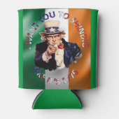 Iers-Amerikaanse oom Sam-vieringsfeest Blikjeskoeler (Voorkant)