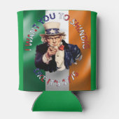 Iers-Amerikaanse oom Sam-vieringsfeest Blikjeskoeler (Achterkant)