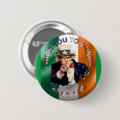 Iers-Amerikaanse Oom Sam-vieringsfeest Ronde Button 5,7 Cm (Voorkant /achterkant)