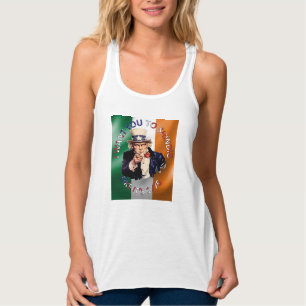 Iers-Amerikaanse oom Sam-vieringsfeest Tanktop