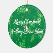 Iers-Amerikaanse tweetalige decoratie, Gaelic Keramisch Ornament (Links)