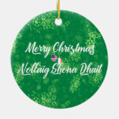 Iers-Amerikaanse tweetalige decoratie, Gaelic Keramisch Ornament (Achterkant)