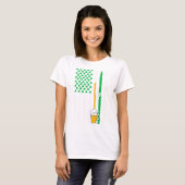Iers-Amerikaanse Vlag Bier Shirt St. Patrick's Dag (Voorkant volledig)